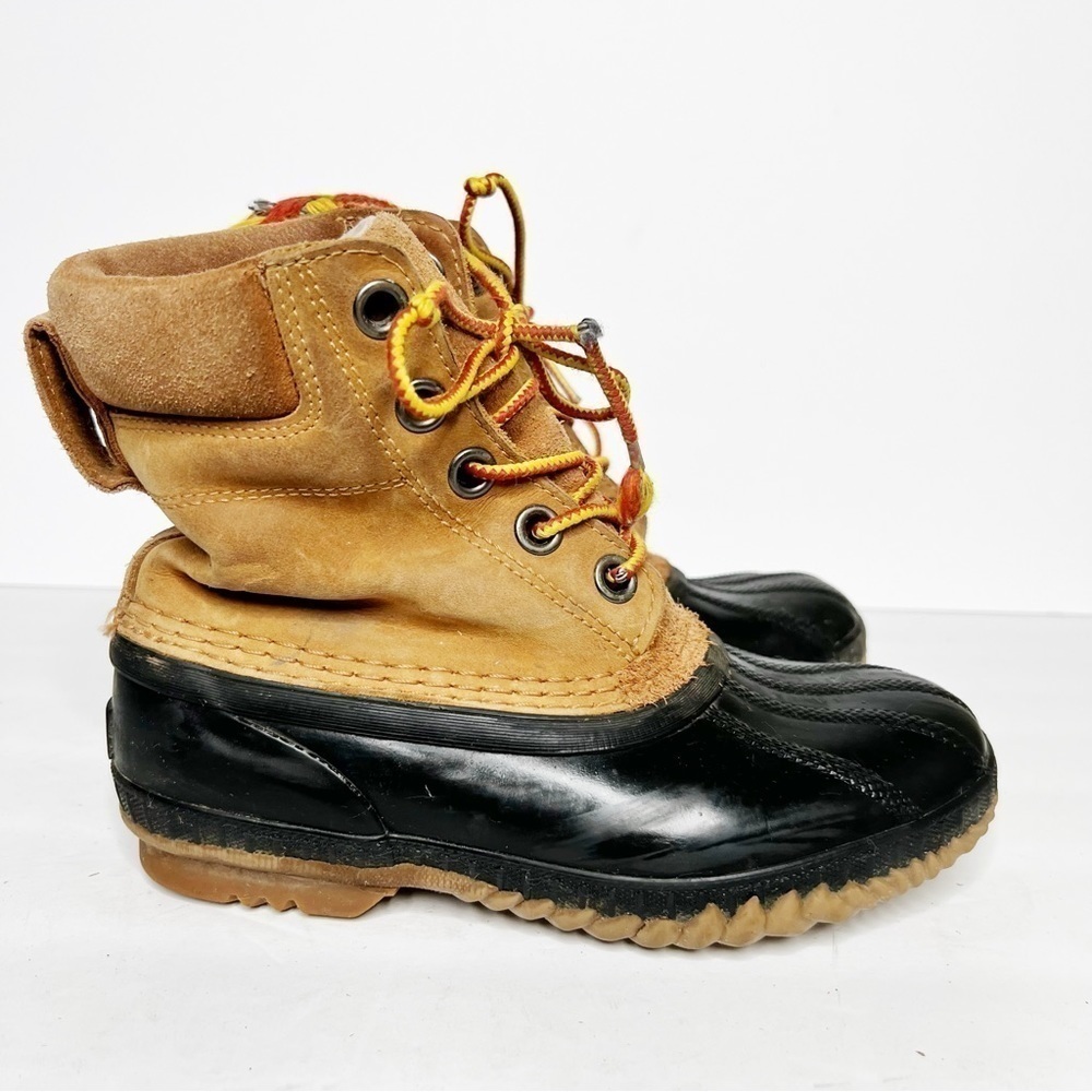 Sorel Youth Cheyanne Ii Lace Up Snow Boots Duck Boots Size 3 Girls Tan Black